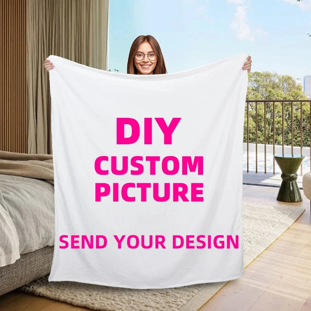 I Love You Custom Blanket with Photo Collage Text Personalized Picture Throw Blanket for Christmas Valentine's Day Birthday Gift