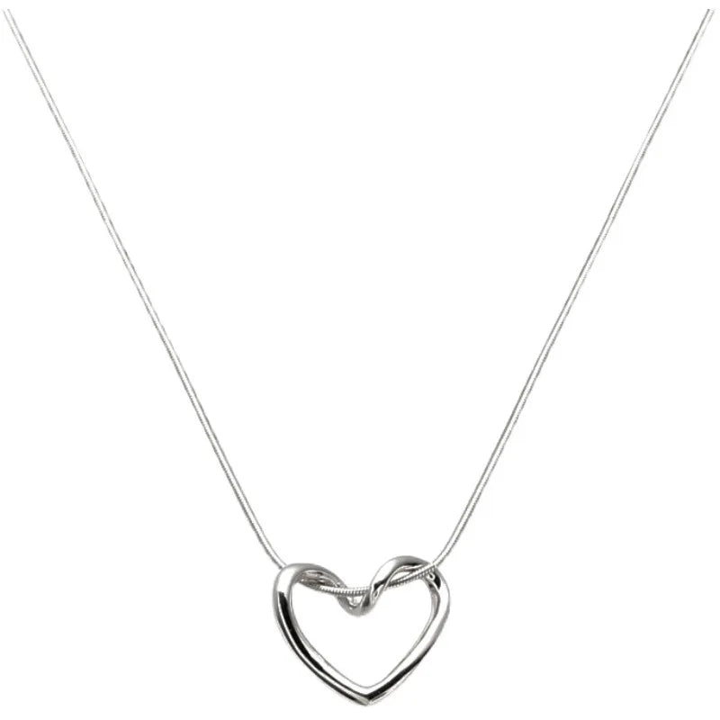 925 Sterling Silver Necklace Pendant For Women Jewelry Hollow Heart Necklace 2022 New Hip Hop Fashion Luxury Design Feel Heart